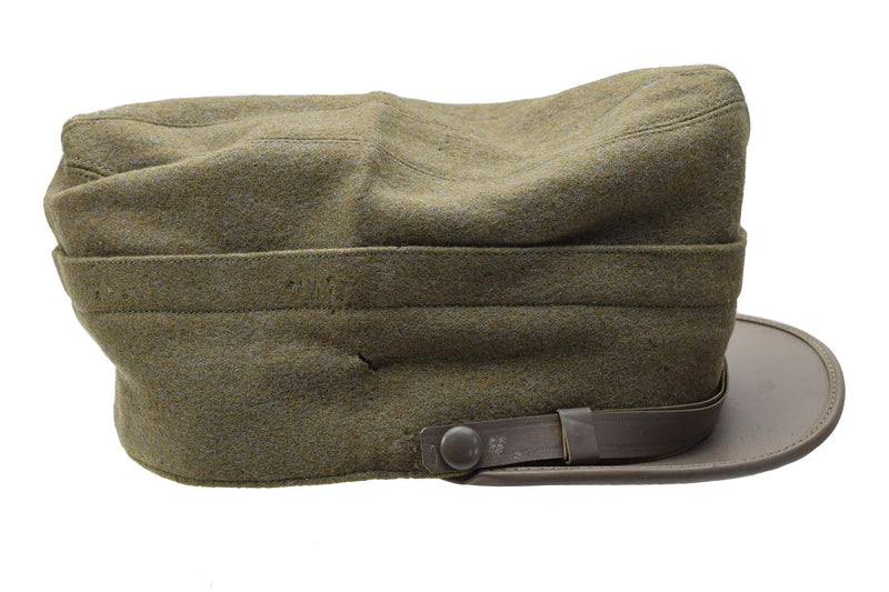 Original italienische Militär Snapback Feldmütze oliv Wolle leicht Vintage