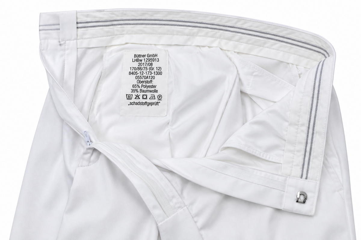 Original deutsche Militär-Marine-Anzughose, formelle Dienstuniform, weiß