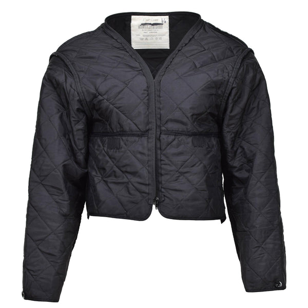 Original niederländische Militär-Steppjacke mit schwarzem Innenfutter, warm und leicht