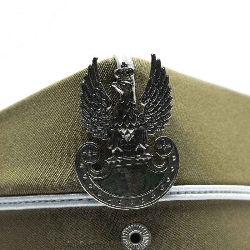 Original polnische Militär-Schirmmütze, polnischer Armeeoffizier, mit Adlerkokarde, NEU