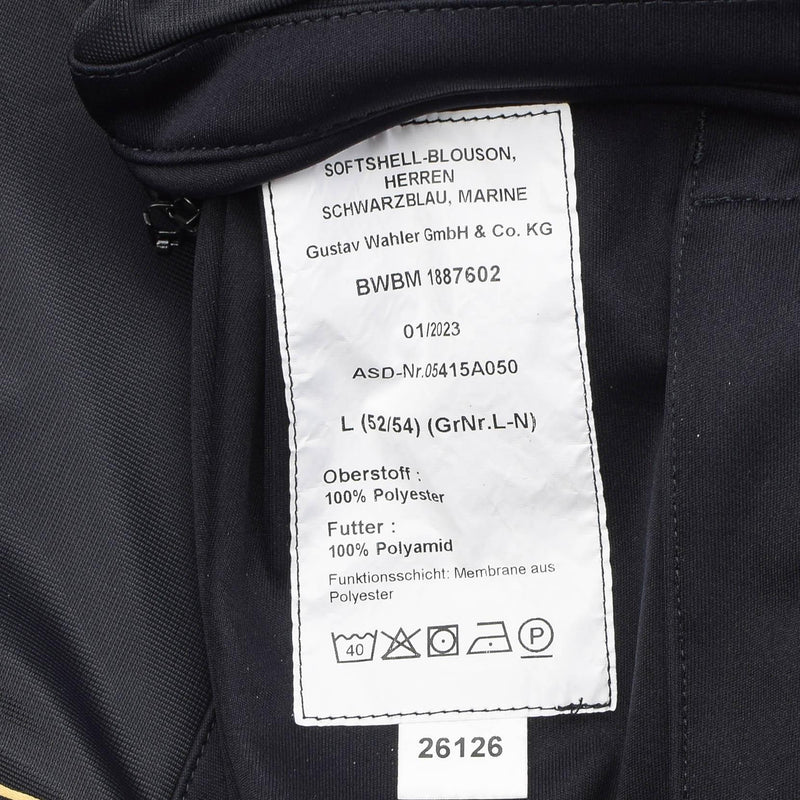 Original Bundeswehr Marine Reißverschlussjacke schwarz Softshell hoher Kragen Kampf NEU