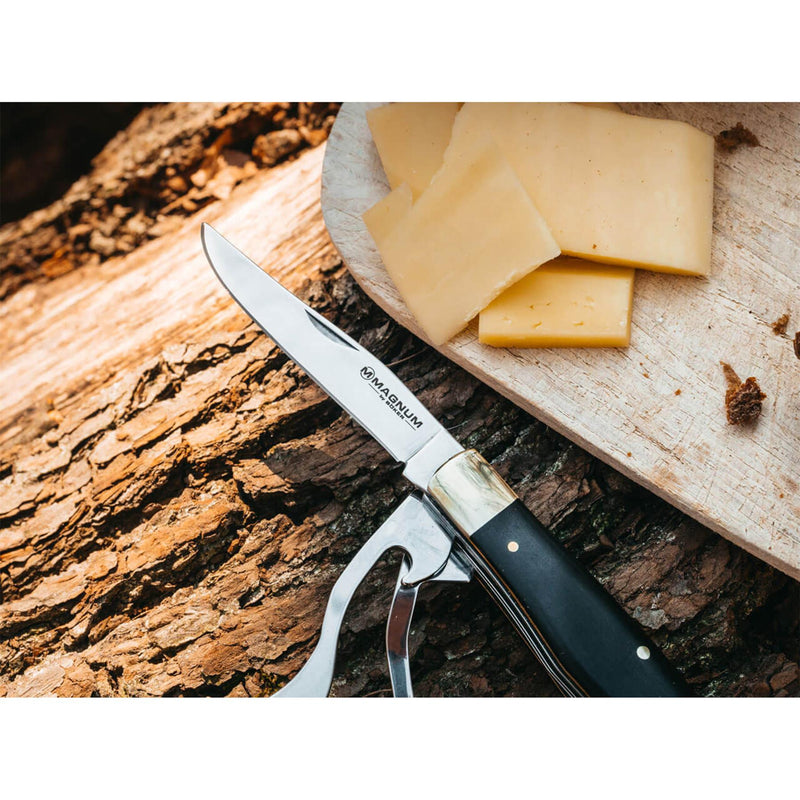 BÖKER Bon Appetite Taschenbesteck Messer Löffel Gabel 440A Stahl Holzgriff