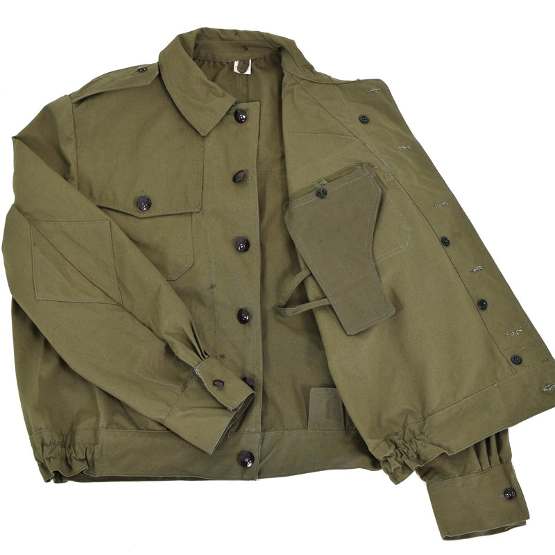 Original bulgarische Feldtruppen-Canvas-Ike-Jacke aus Militär-Überschuss