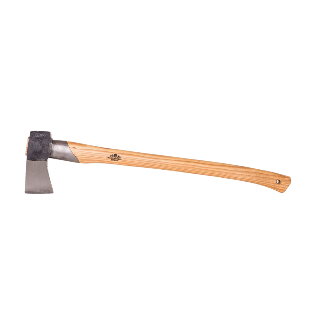 Gransfors Bruk 442 Spaltaxt, 70 cm, gebogener Griff, Kopf aus Kohlenstoffstahl, Hickoryholz
