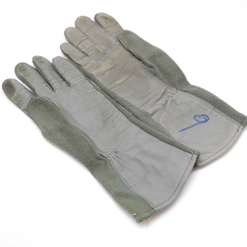 Echte US Army Kampfhandschuhe Leder Aramidfaser Air Force Militär Nomex OD