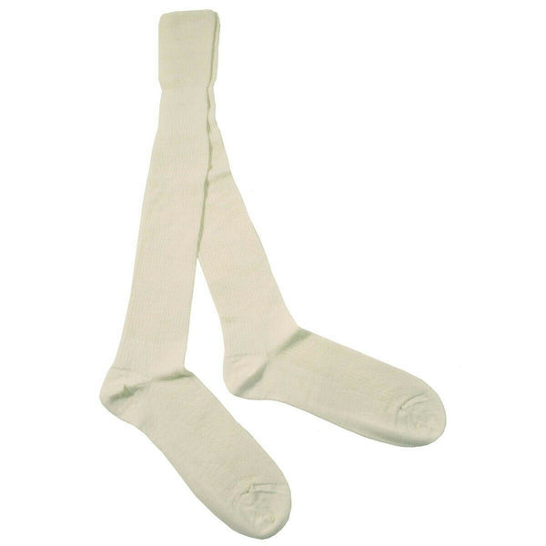 Weiße Strumpfsocken der britischen Armee, lang, für Herren, aus Wolle/Nylon, Militärüberschuss, neu