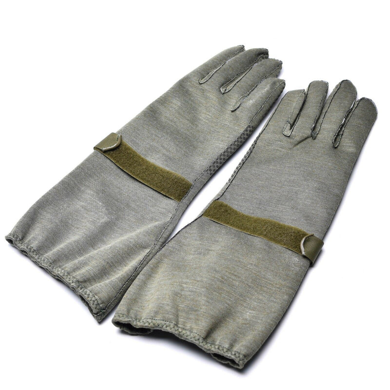 Original Bundeswehr Pilotenhandschuhe Nomex mit Greifer grau Militärausführung NEU