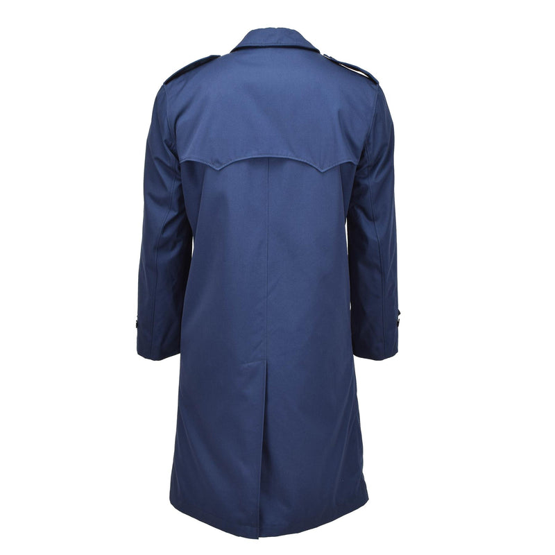 Original niederländische Militärausgabe Herren Regenmantel gesteppter Innen-Trenchcoat einfarbig blau