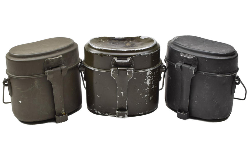 Original österreichisches Militär Essgeschirr Aluminium oliv Wander- und Camping-Kochgeschirr