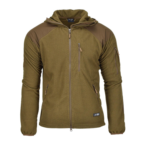 A. Blochl Militärjacke im Military-Stil mit Kapuze und Thermofleece verstärkt Coyote NEU