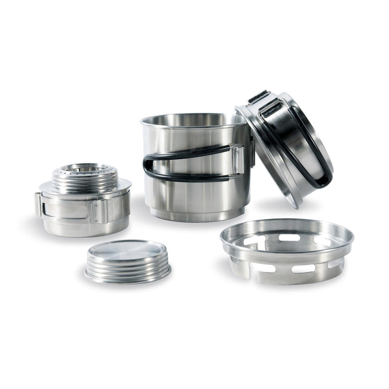 Tatonka Spiritusbrenner Kocher Set Outdoor Kochset Edelstahl Topfständer