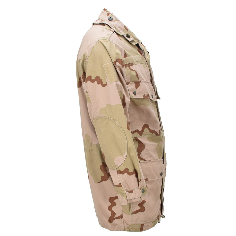 Original niederländische Militärfeldmantel Verstellbare Manschetten Saum Desert Camo