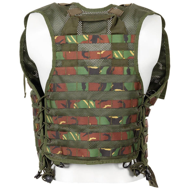Original niederländische Militär-Taktikweste mit Molle-Aufsatz DMP Waldtarnung