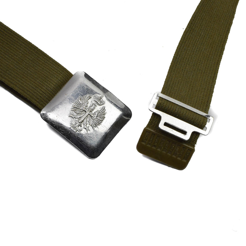 Echter spanischer Armeegürtel, Vintage-Canvas, Metallschnalle, formeller Gürtel, Militärausgabe