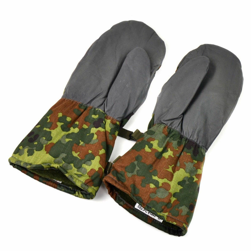 Originale Flecktarn-Tarnhandschuhe der Bundeswehr, BW-Militärausgabe, Kampfhandschuhe