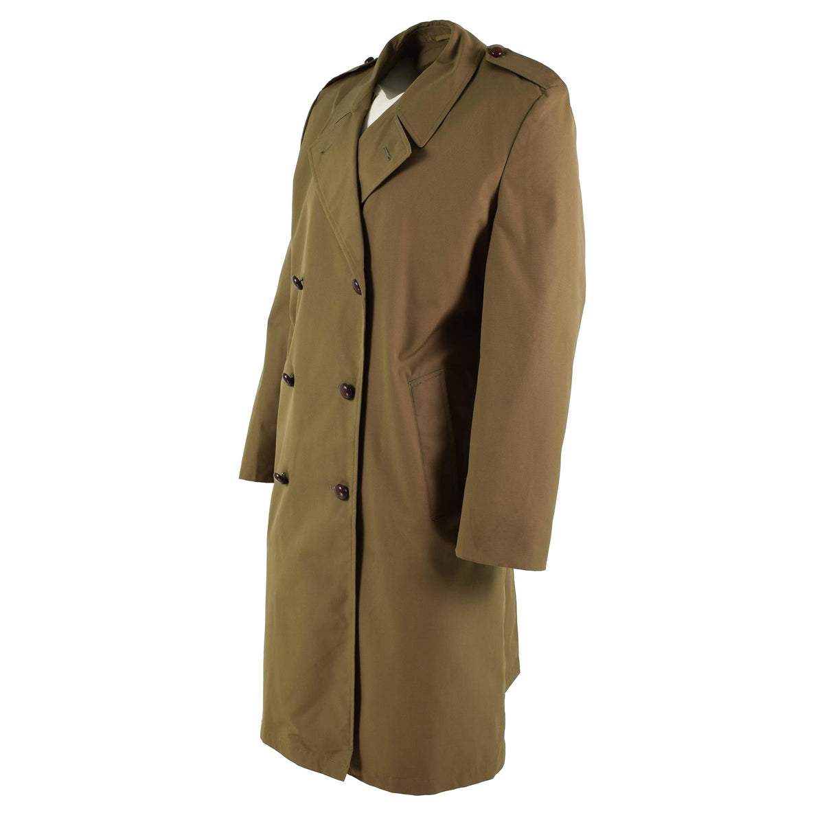 Originaler formeller Trenchcoat der niederländischen Armee, brauner Offiziersmantel im Militär-Surplus-Stil NEU