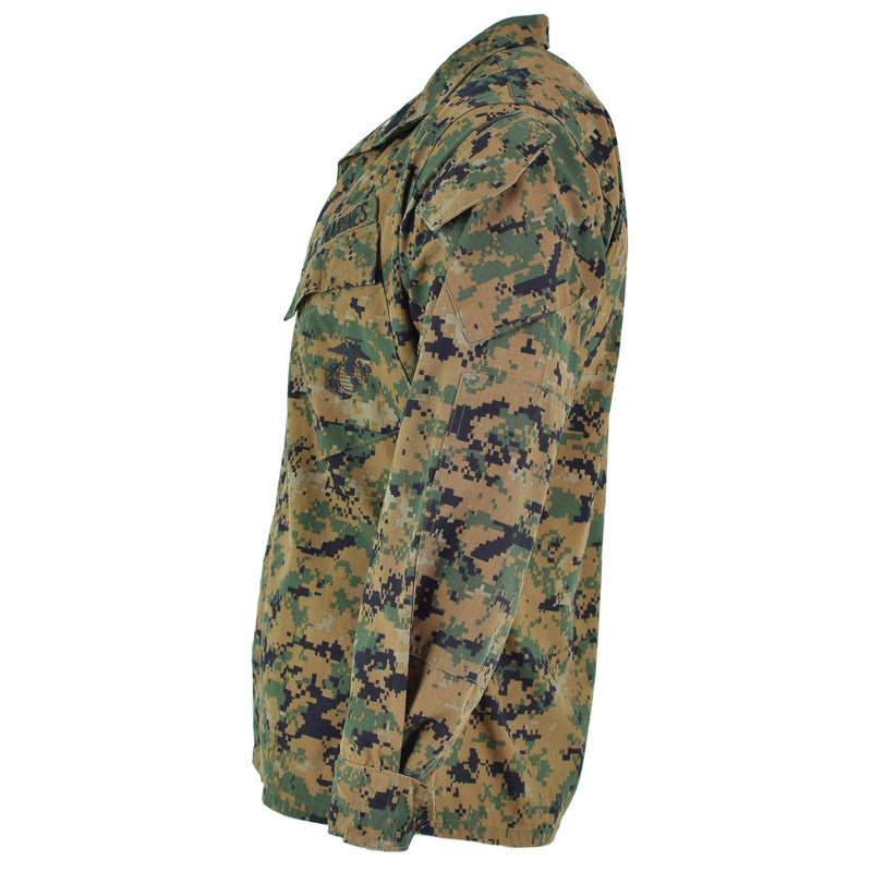 Original US Army Truppenjacke BDU Digital Woodland Camo Shirt Militärausgabe