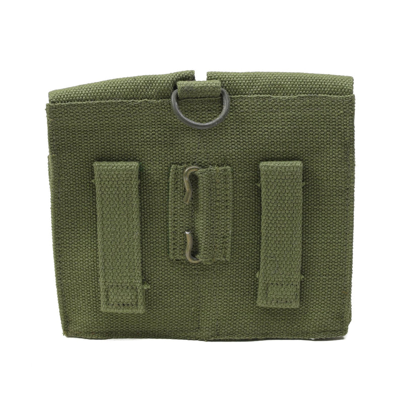 Original norwegische Armee Magazintasche Vintage Doppel Munition Tasche grün Canvas NEU