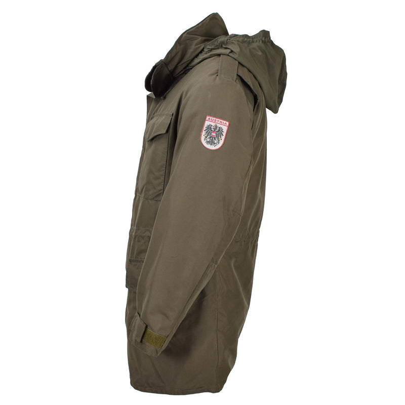 Original österreichischer Militär Gore-Tex Parka mit Futter Regenjacke lässig formell