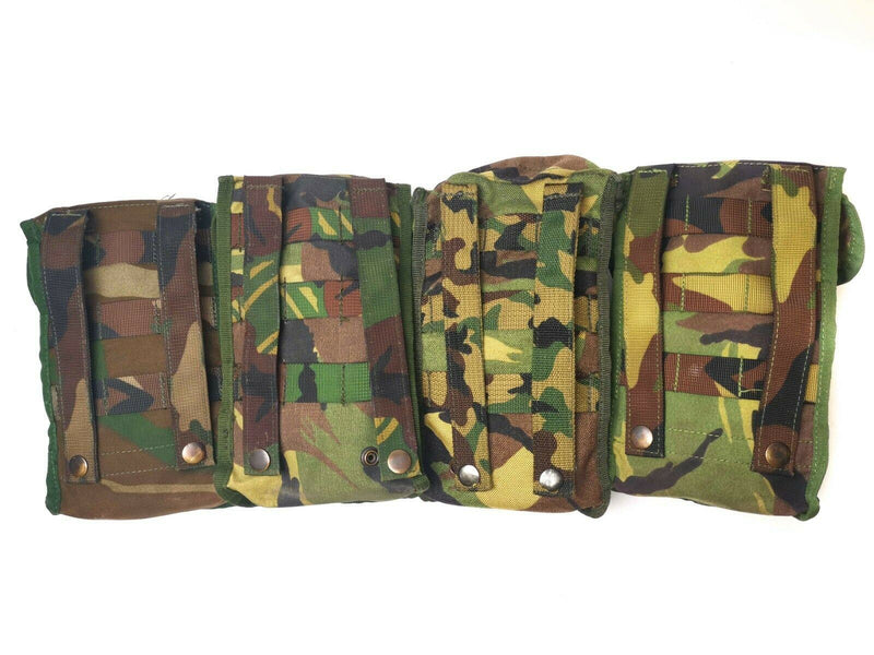 Echte Feldflasche der niederländischen Armee mit Beutel und Edelstahlbecher, Deckelkappe, DPM-Tarnung, MOLLE