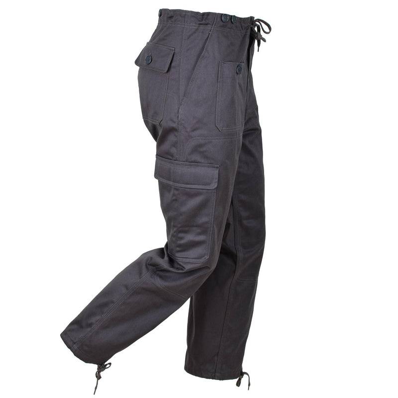 Echte dänische M71 Armee graue Arbeitshose verstellbare Taille Vintage Hose NEU