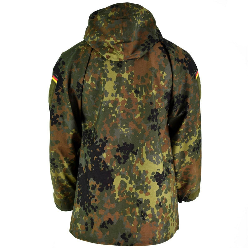 Original Bundeswehr Feldjacke GoreTex Flecktarn wasserdichter Regenparka NEU