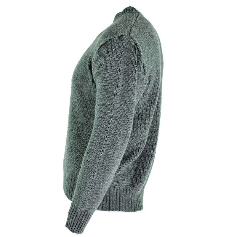 Original Schweizer Armee Pullover M74 Pullover grau Schurwolle mit Reissverschluss