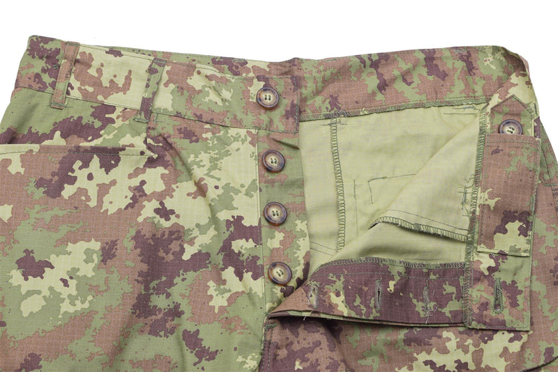 Echte italienische Militär-Kampfhose für Feldtruppen, Ripstop-BDU-Vegetato-Hose