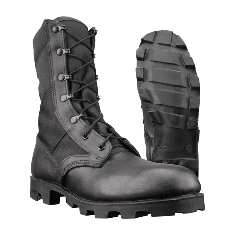 Echte US Army Jungle schwarze Leder Panama Stiefel Kampf Militärschuhe NEU