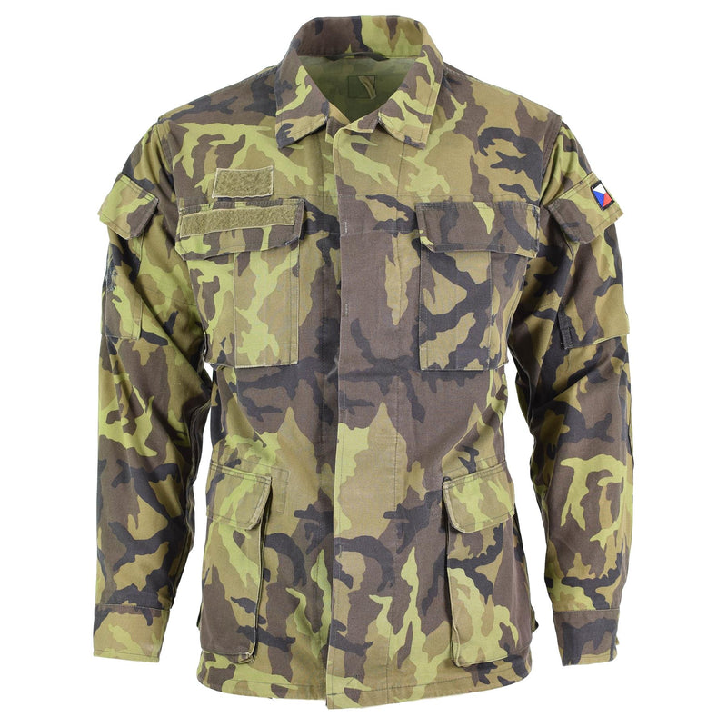 Original tschechische Armee Truppen Feldjacke Blatt Camouflage Muster Parka Militär Überschuss