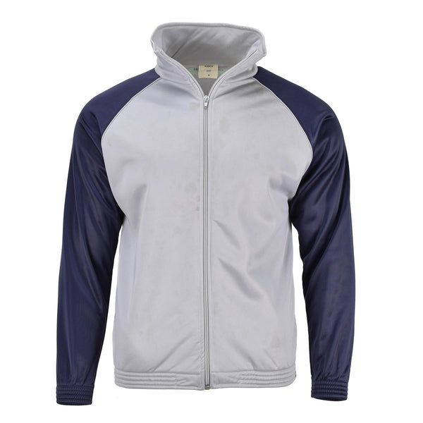 Echtes französisches Militärschul-Sweatshirt, Sportjacke, Laufen, Wandern, graublau