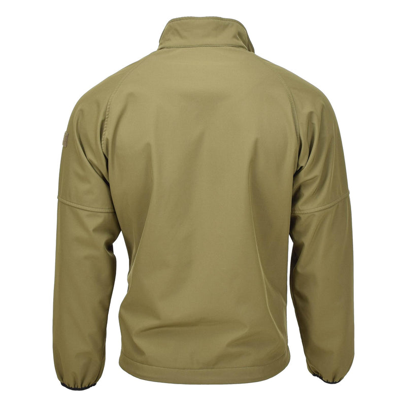 Original holländische Militär Softshelljacke mit Reißverschlusstaschen und belüfteten Achseln, oliv