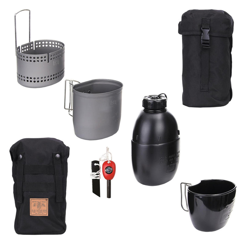BCB Mk2 The Crusader Kochset 6-tlg. Feueranzünder Kocher NATO Becher Feldflasche Beutel