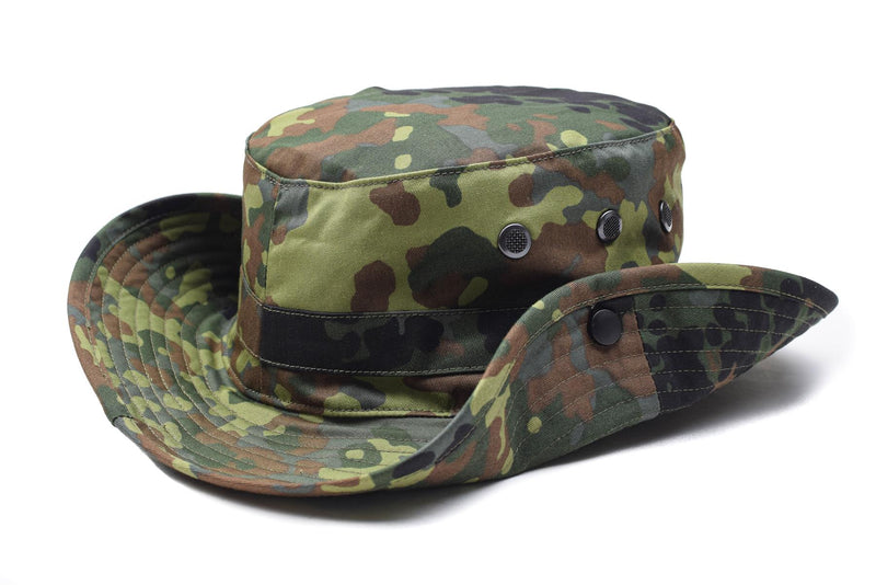 Original Bundeswehr Flecktarn Boonie Hut Camping Jagd Outdoor Sommermütze NEU