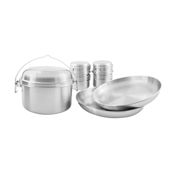 Tatonka Picnic Set II 8tlg kompaktes Camping Kochgeschirr Wander Kochset Pfanne Schüssel