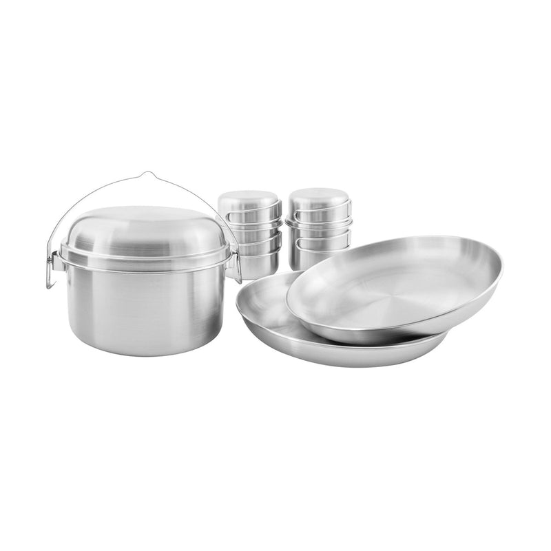 Tatonka Picnic Set II 8tlg kompaktes Camping Kochgeschirr Wander Kochset Pfanne Schüssel