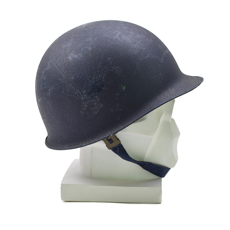 Original belgischer Militärstahlhelm M51 taktischer Kampfhelm Armee Innen-PVC Blau