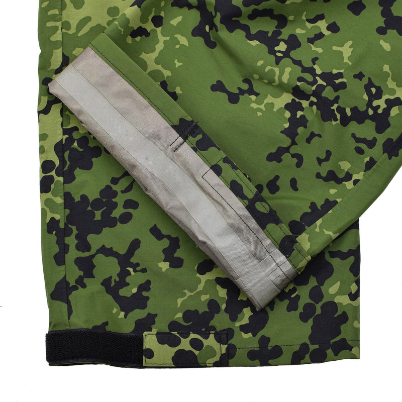 Original dänische Militärtarn M84 Regenhose wasserdichte Hose mit Gummizug NEU