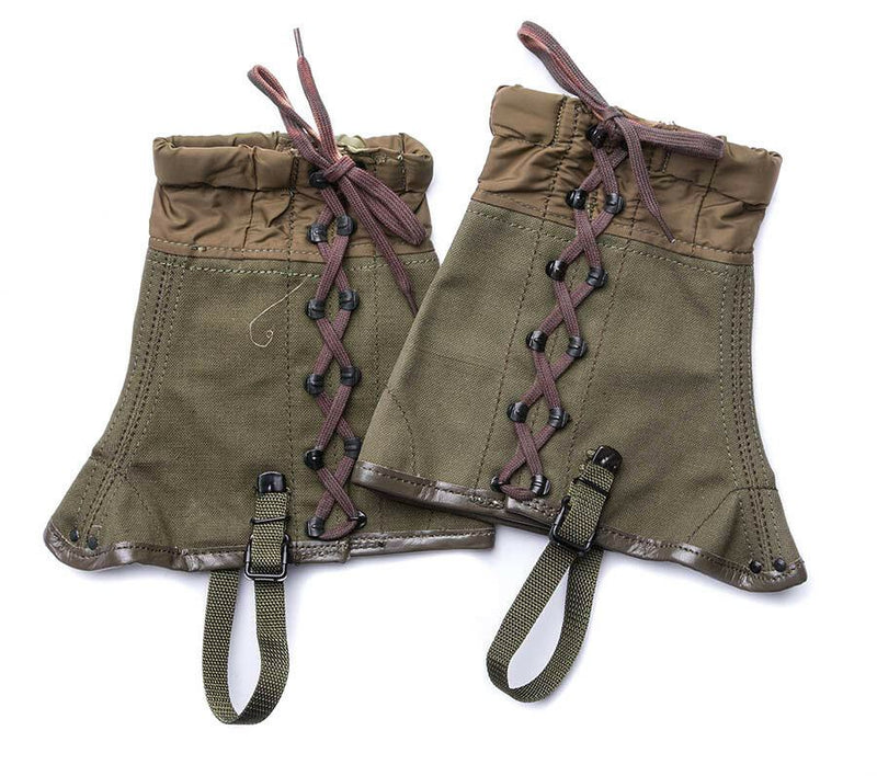 Echte italienische Armee Gamaschen Canvas OD Olive Wandern Militär Überschuss M70 Kampf
