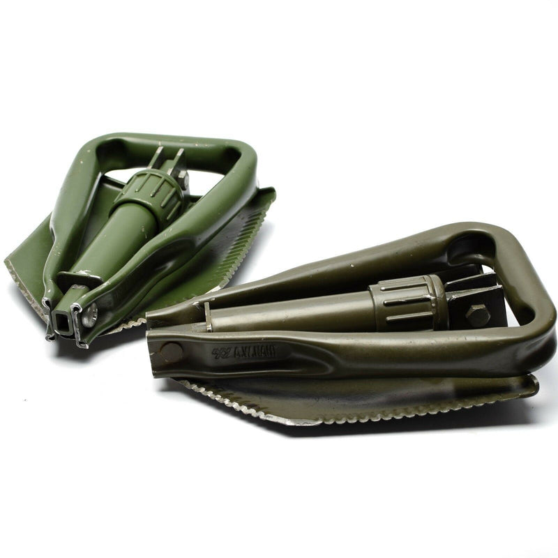 Original deutsche BW Armee Klappspaten. Survival Outdoor Grüner Spaten