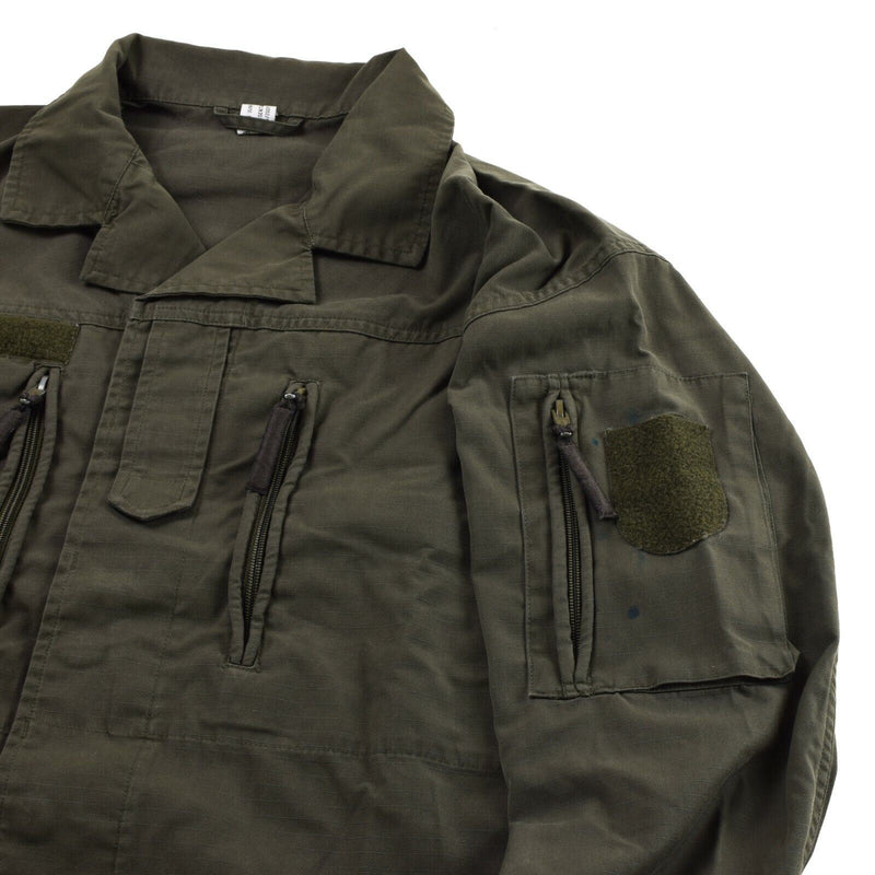 Original Österreichische BH Armee Kampfhemd Jacke Ripstop Militär olivgrün