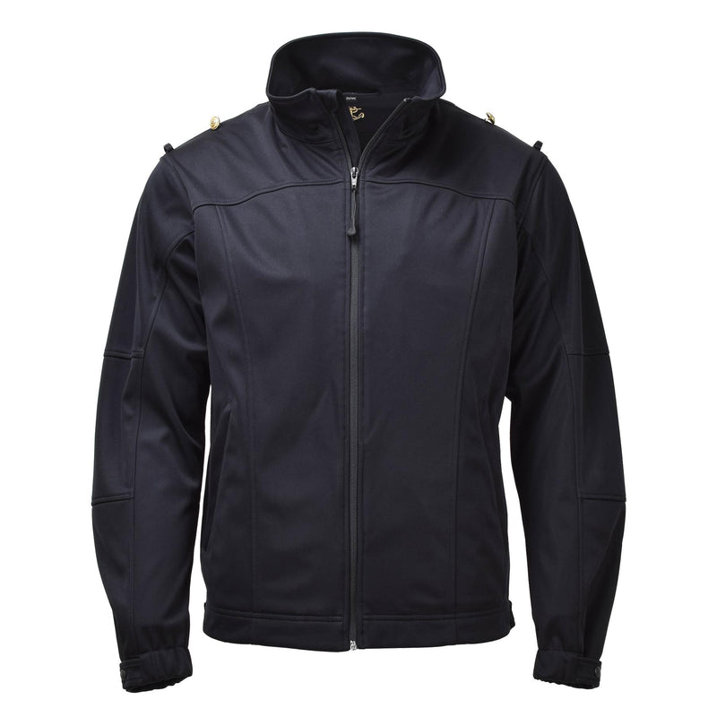 Original Bundeswehr Marine Reißverschlussjacke schwarz Softshell hoher Kragen Kampf NEU