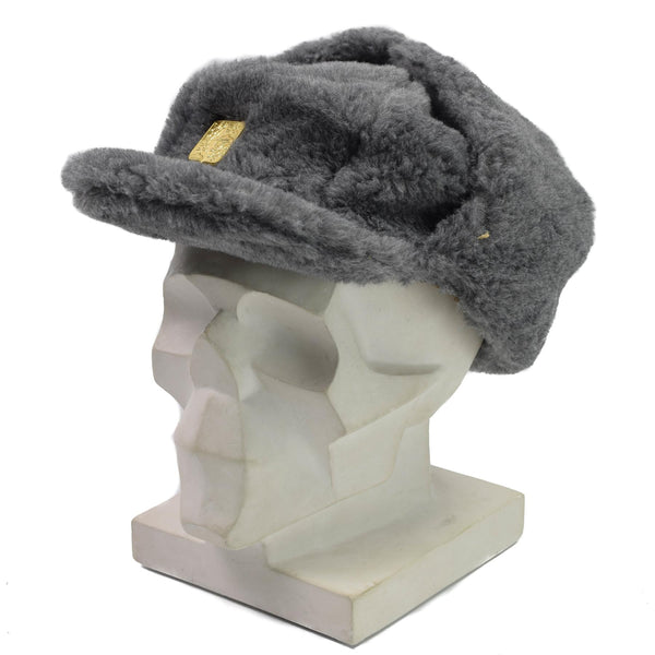 Original Wintermütze der tschechischen Armee für kaltes Wetter, Kunstpelz-Ohrenklappenmütze