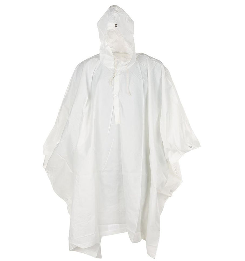 Echter Schweizer Armee-Poncho in weißem Camouflage-Muster mit Kapuze, Umhang für den Winter, Camouflage, Militär, NEU
