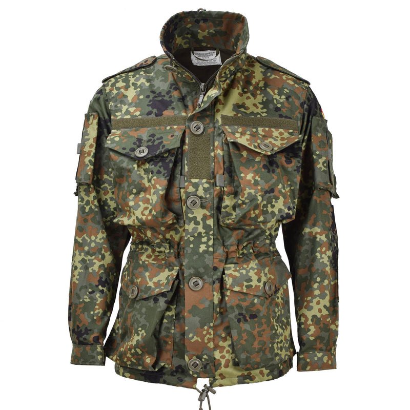 Leo Kohler Militärische Kampftaktikjacke, leichte Feldjacke in Flecktarn-Camouflage