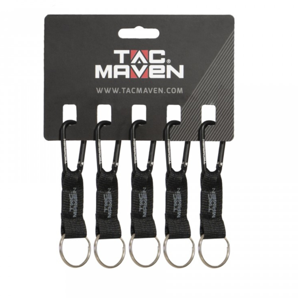 Pentagon Taktische 5 mm Aluminium-Karabiner-Clips, 5 Stück, Outdoor-Camping-Schlüsselanhänger