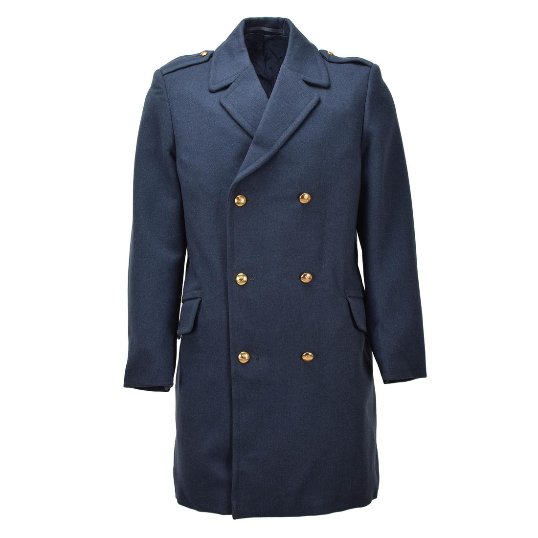 Originaler Wollmantel der niederländischen Armee, zweireihig, blau
