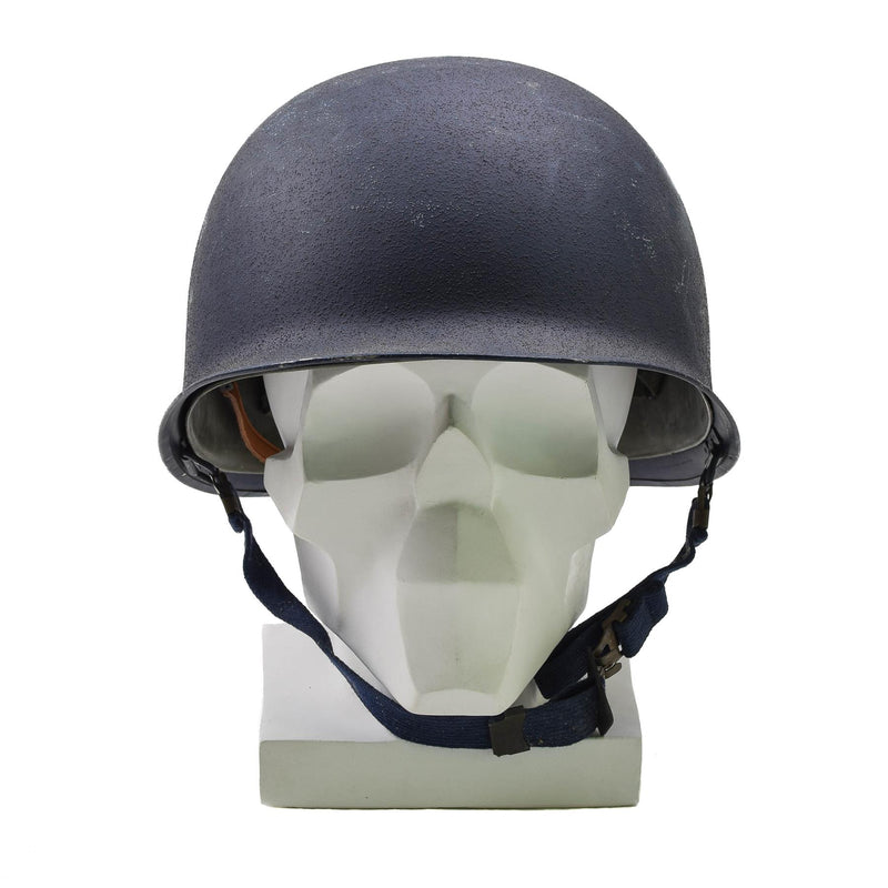 Original belgischer Militärstahlhelm M51 taktischer Kampfhelm Armee Innen-PVC Blau