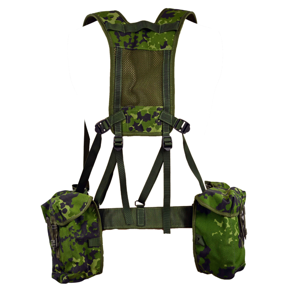 Original dänisches Militär M/96 CQC Gurtband-Set, 6-teilig, verstellbar, M84 Camo