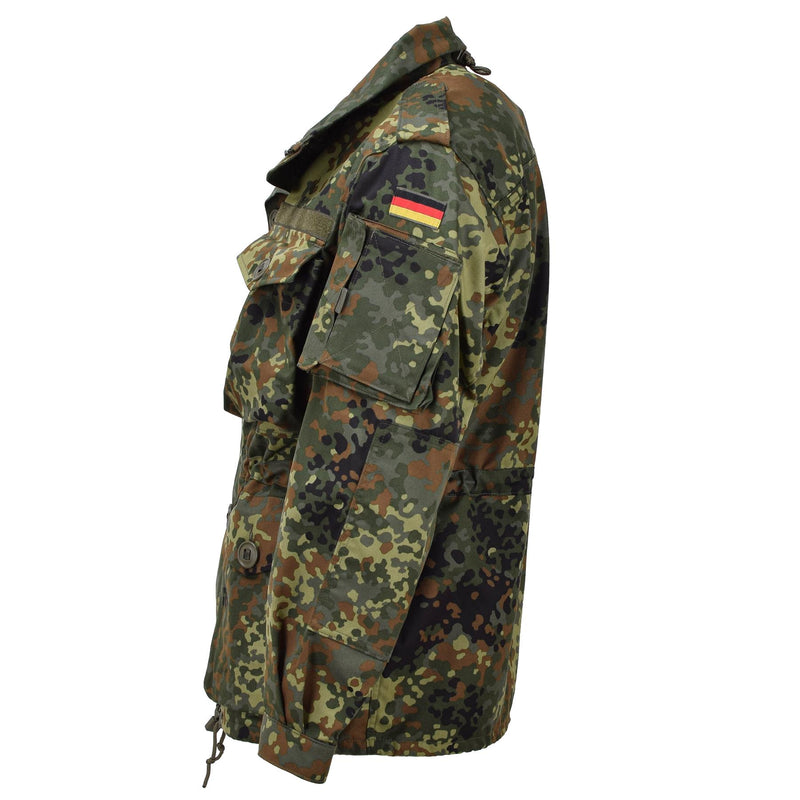 Leo Kohler Militärische Kampftaktikjacke, leichte Feldjacke in Flecktarn-Camouflage